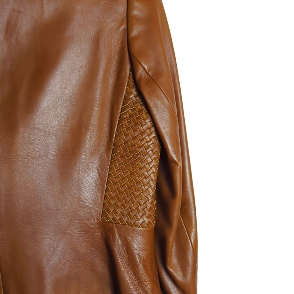 Dana Buchman Leather Jacket Size 10 Petite - Picture 6 of 10